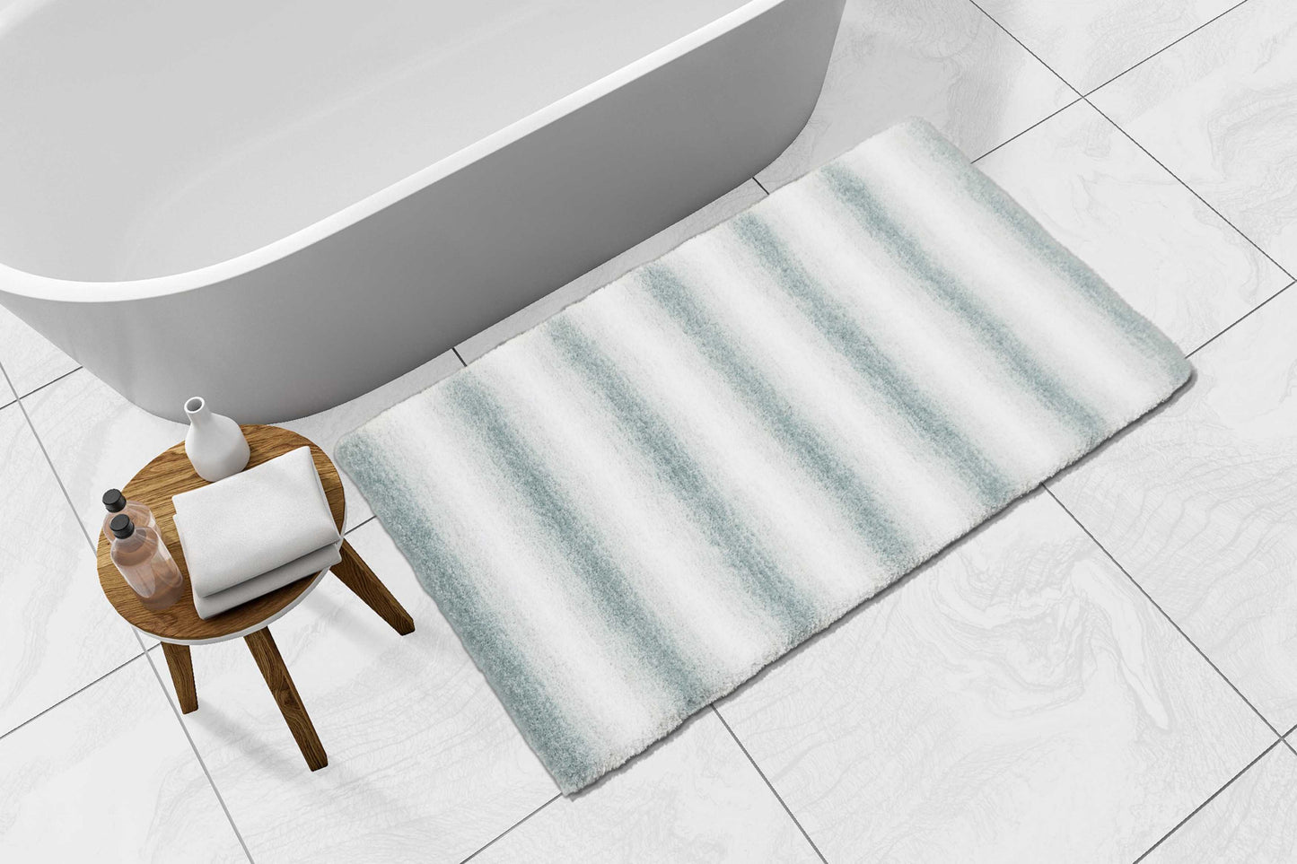 Oceanic Trilon Bath Rug Collection, Deep Sea