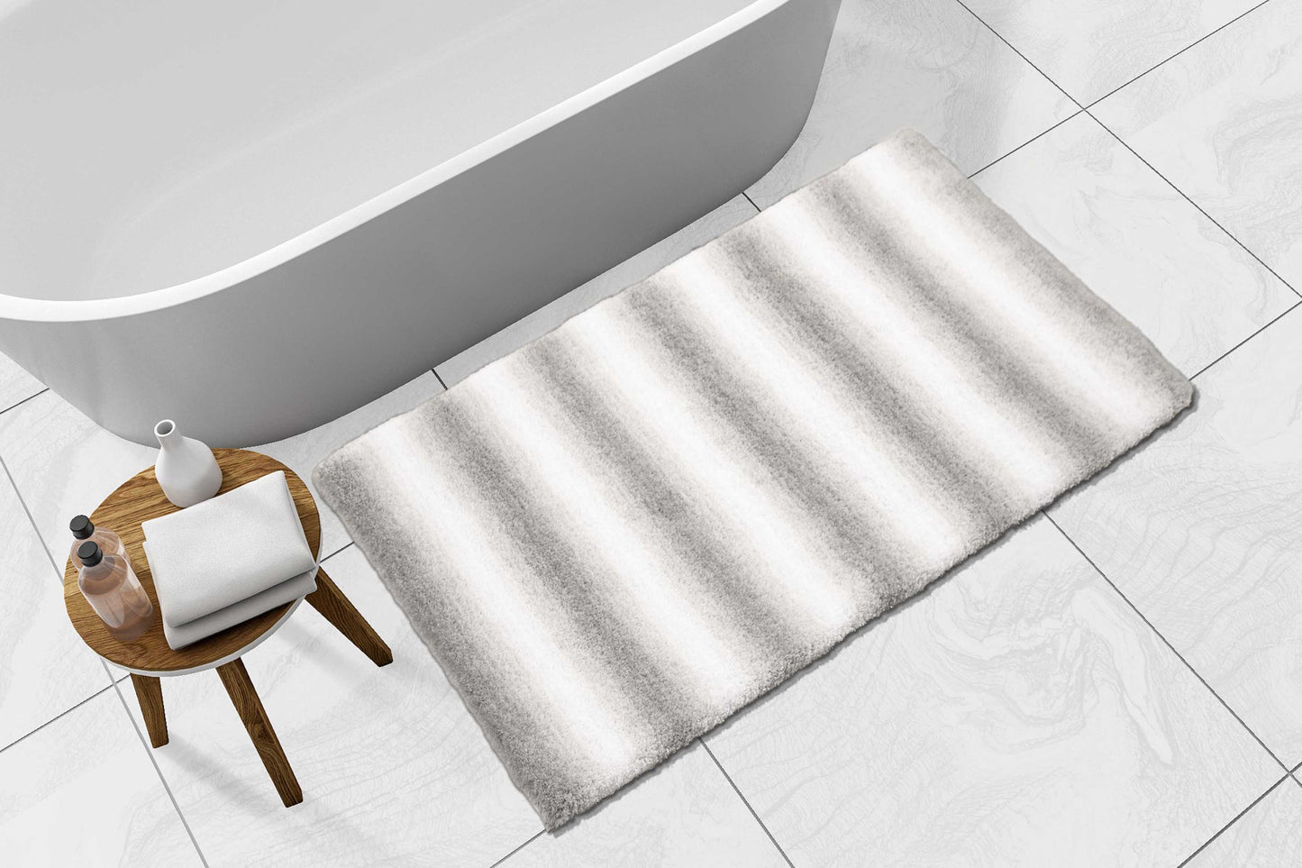 Oceanic Trilon Bath Rug Collection, Deep Sea
