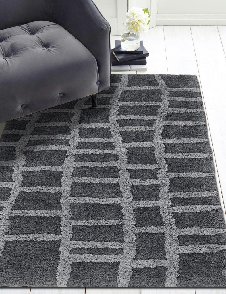 Windsor Tufted Polyester Shag Collection, Cobblestone