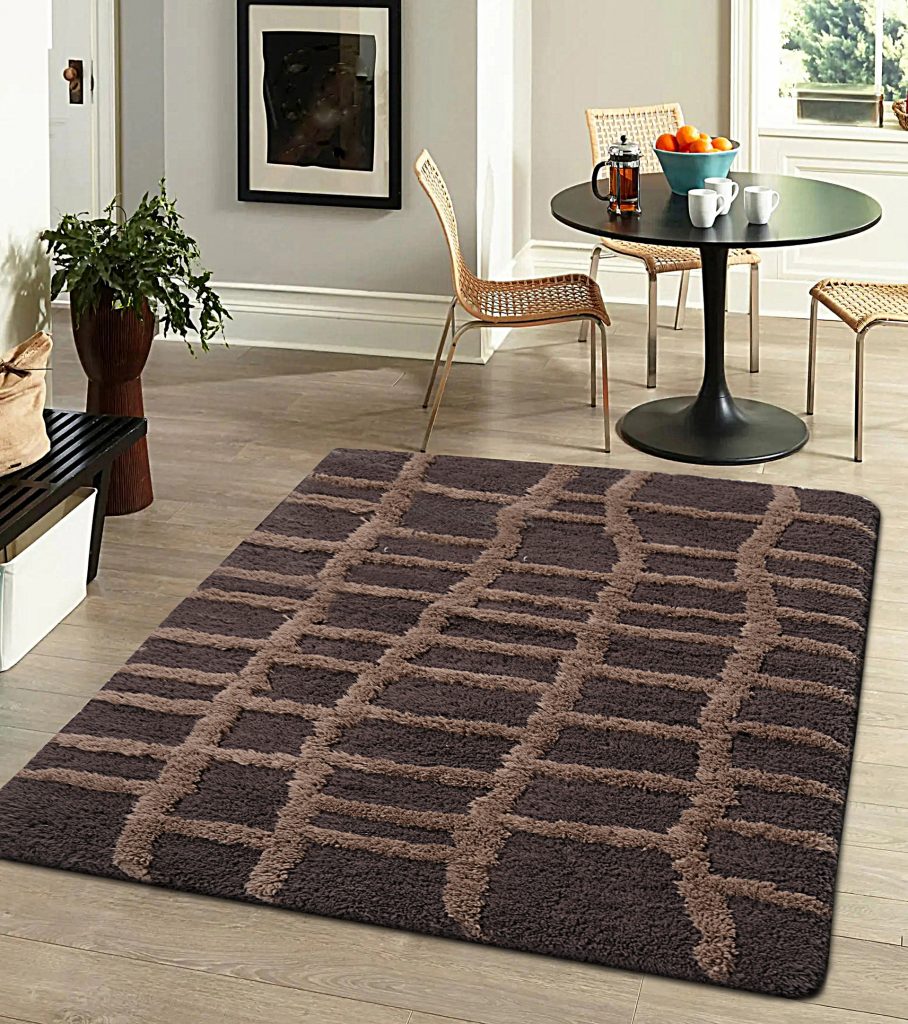 Windsor Tufted Polyester Shag Collection, Cobblestone