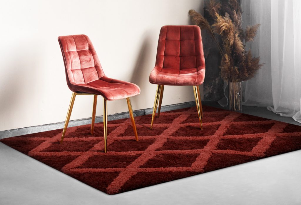 Windsor Tufted Polyester Shag Collection, Noble Diamond