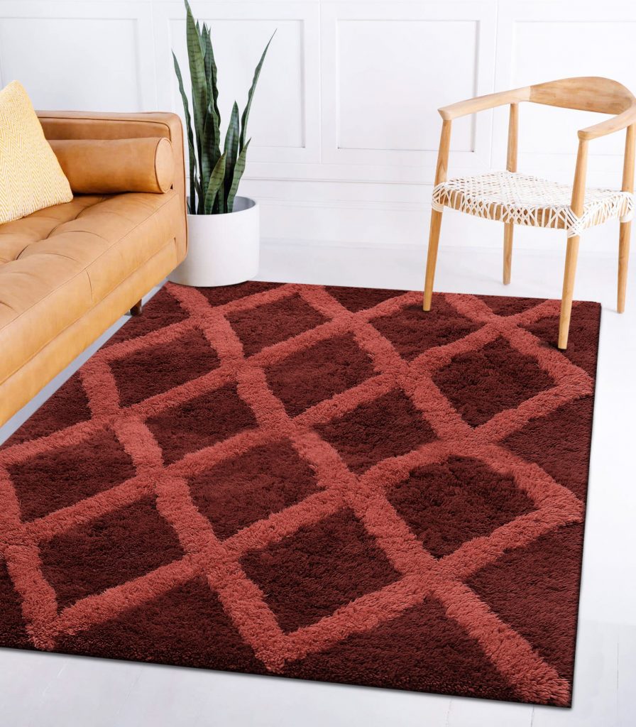 Windsor Tufted Polyester Shag Collection, Noble Diamond