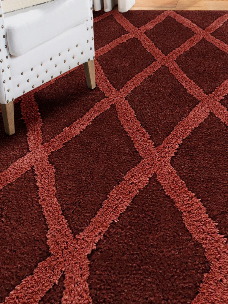 Windsor Tufted Polyester Shag Collection, Noble Diamond