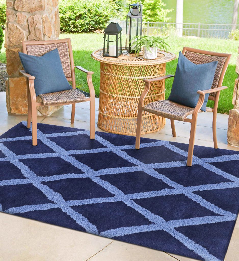 Windsor Tufted Polyester Shag Collection, Noble Diamond