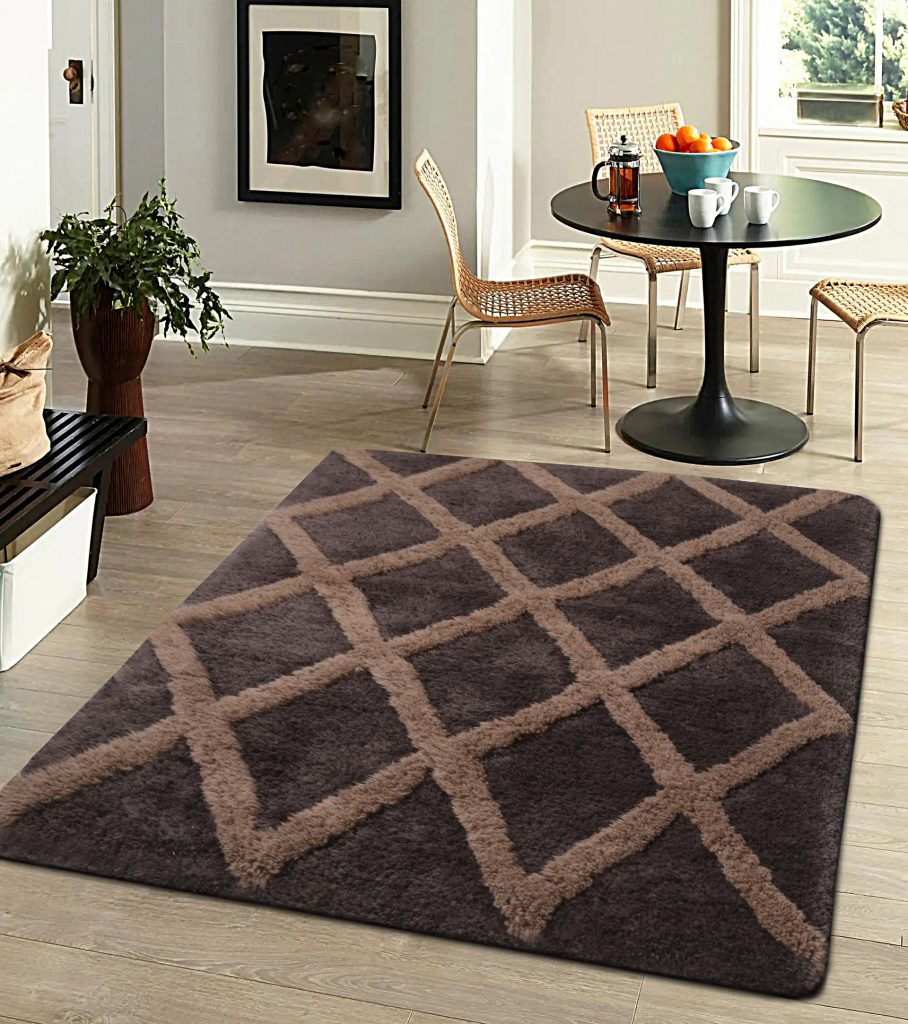 Windsor Tufted Polyester Shag Collection, Noble Diamond