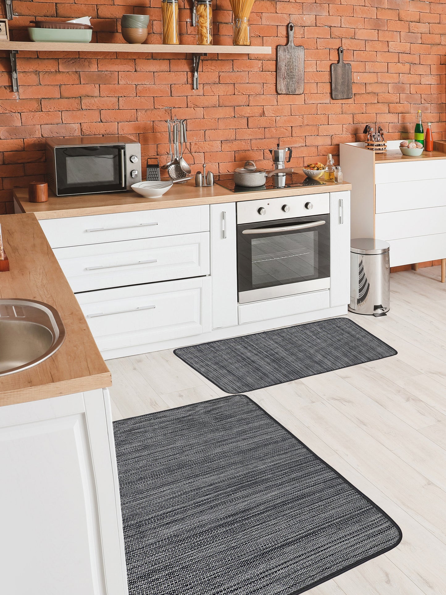 Prestige Anti-fatigue Kitchen Mat Collection, Monochromatic